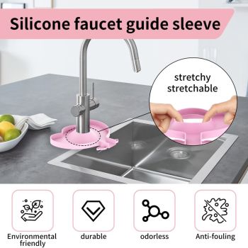 Kitchen Faucet Sink Splash Guard Silicone Faucet Water Catcher Mat Sink Draining Pad Behind Faucet for Kitchen Bathroom