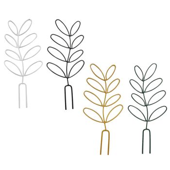 Small Trellis for Potted Plants Wrought Iron Leaf Shape Garden Trellis for Indoor Outdoor Decorative Climbing Plants Support Trellis for Vines Roses