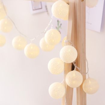 Led Round Ball Colored Lights String Christmas Remote Control Lights Bedroom Decorative Lights String