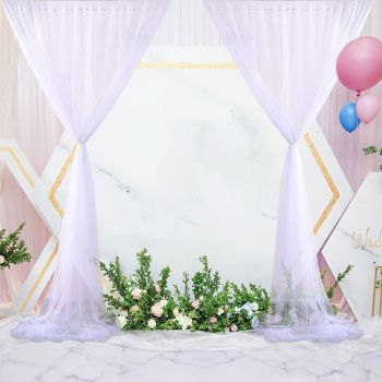 Wedding Party Window Screen Decoration Bedroom Outdoor Semi Transparent Mesh Curtains