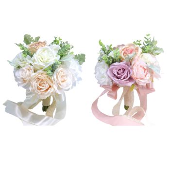 Wedding Bridal Hand Bouquet Home Decoration Fake Flower Silk Flower Artifical Decorative Bouquet