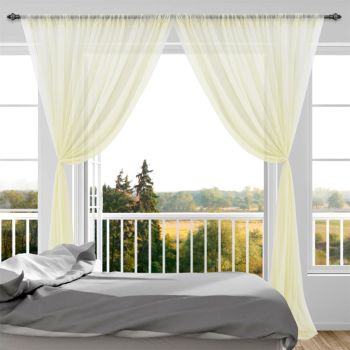 Backdrop Curtain Beige 1.5x2.5m Yarn Durable Backdrop Drape for Wedding Party Photo
