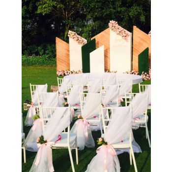 Outdoor Wedding Chair Back Decoration Chair Back Flower European Wedding Decoration Chair Back Long Yarn