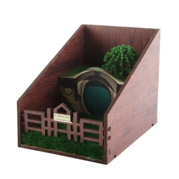 Bookshelf Insert Decoration Wood Miniature Gnome Cave Garden Bookshelf Insert Gift for Movie Fan