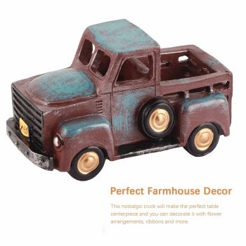 Farmhouse Truck Flower Arrangement Spring and Summer Country Table Decoration Resin Crafts Farmhouse Truck Flower Arrangement