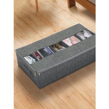 Washable Cotton Linen Six Grid Shoe Box