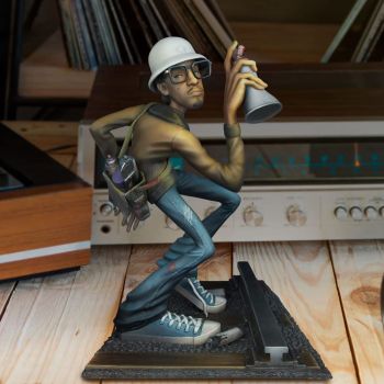 Hip Hop Figure Model Ornament Resin 20 x 12 x 12cm Hip Hop Sculpture