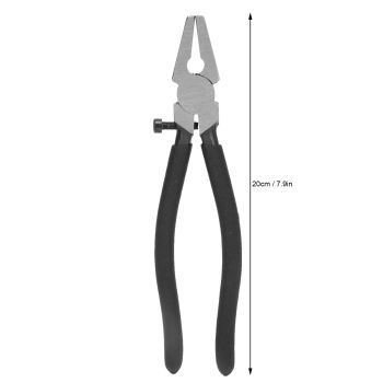 Clamping Plier 8 Inches Carbon Steel Adjustable Multifunctional Ergonomic Crimper Plier for Glass Ceramic Trimming