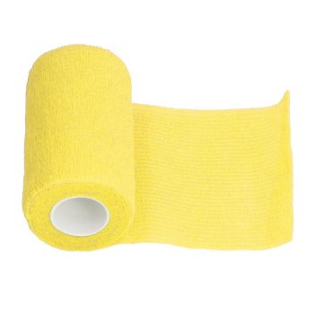 12Pcs Bandage Wrap Natural Latex Elastic Self Adhesive Wrap for Cows Dogs Horses 10cm Yellow