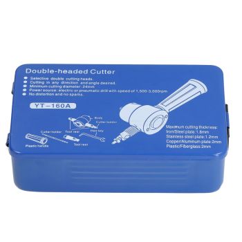Double Head Sheet Metal Nibbler Cutter Adjustment High Hardness Multifunctional Drill Attachment Metal Nibbler Tool Kit