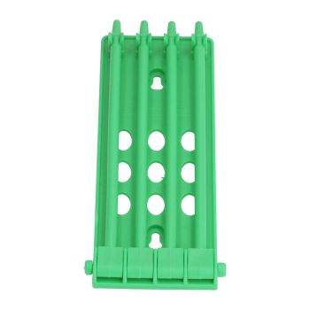 4Pcs Pigeon Leg Ring Stand 4 Column Design Large Capacity Wall Mounted Safe Durable Plastic Parrot Leg Ring Holder Green
