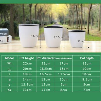 Round Flower Planter Self Absorbing Water PP Resin Flower Pot with Planting Basket Cotton Rope M7 Pot