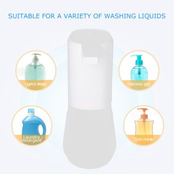 600ml Soap Dispenser Large Capacity Induction Electric Automatic Soap Dispenser for Home BathroomWhite Spray Type