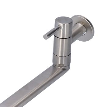G1/2 Lengthen Water Faucet 304 Stainless Steel Single Cold Water Tap for Kitchen Balcony Mop Pool