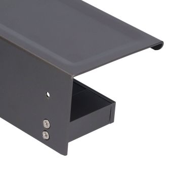 Toilet Paper Holder Aluminium Alloy Anti Rust Bathroom Phone Holder Gray Widen Punch Installation