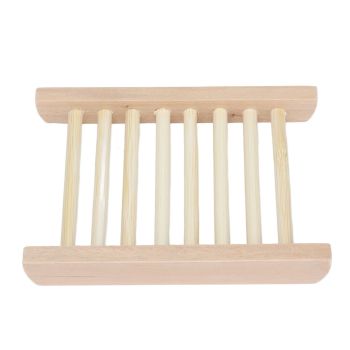 5pcs Bamboo Soap Dish Waterproof Antislip Wooden Bar Soap Holder for Shower Bathroom Kitchen