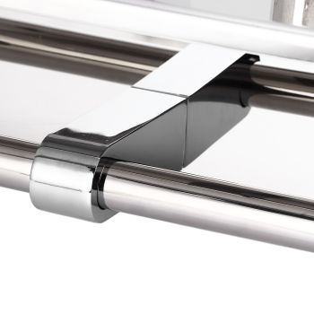 Toilet Paper Holder Dual End Wall Mounted Toilet Roll Holder 304 Stainless Steel for Bathroom Kitchen