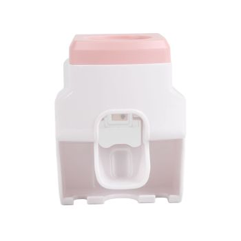 Automatic Toothpaste Dispenser Squeezer with Toothbrush Holder Wall Mounted for Bathroom Adults KidsPink