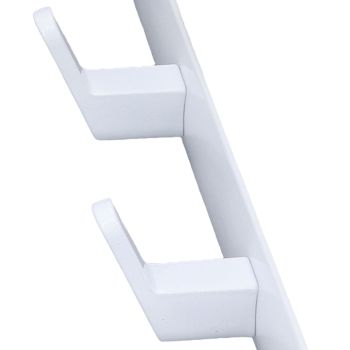 Wall Mounted Coat Rack Modern Stylish Coat Hanger Rack with 5 Hooks for Bathroom Living Room White