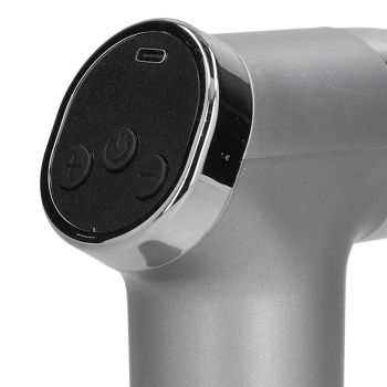 Mini Electric Muscle Massager with 20 Gears Adjustment Vibration Relaxation Equipment USB Charging Gray