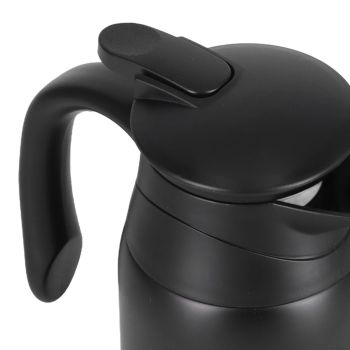 800ml Portable Electric Car Kettles Car Water Dispenser with White Base Silicone Sealing Ring Cover for Travel Boil WaterBlack