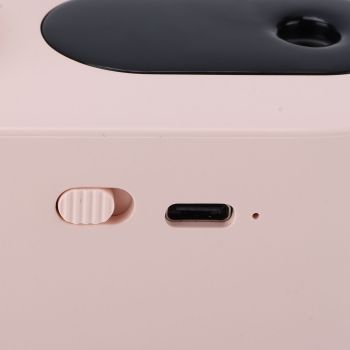 450ml Mini USB Humidifier High Capacity Double Spray Humidifier with Light for Bedroom OfficePink