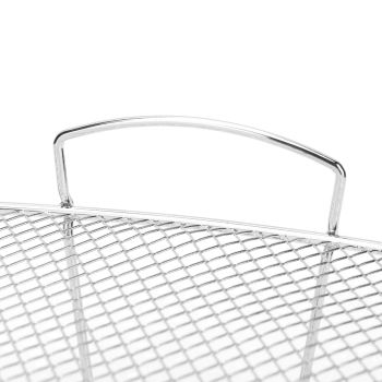 Stainless Steel French Fries Rack Anti Fall Oven Cooling Rack Holder Shelf for Home Kitchen Barbecue