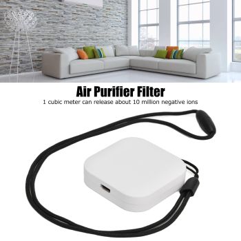 Air Humidifier 1000W Negative Ion Portable Wearable Double Head Carbon Brush Air Freshener with USB CableWhite