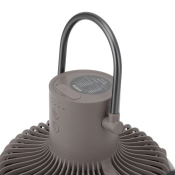 Camping Light Fan 3 Level Wind Adjustment USB Charging 3.7V 2A Hanging Camping Lights Tent Fan with Bracket for Outdoor Gray