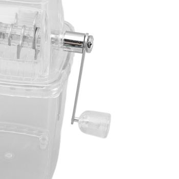 Hand Cranked Ice Crusher Clear Rustproof Multifunctional Manual Ice Crusher for Home Kitchen Transparent