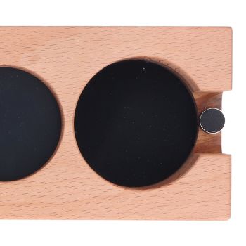 Coffee Tamper Holder Multifunction Food Safe Wooden Coffee Tamping Station for Coffee Lovers