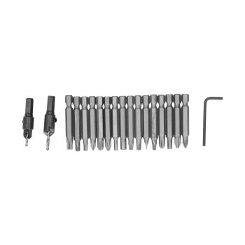 20Pcs/Set Countersink Drill Bit High Speed Steel Screwdriver Bits Screw Driver Converter Hand Tool Repair Set