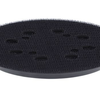 5in Polisher Backing Plate 8‑Hole Black Aluminum Alloy for Electric Sander Finishing Buffing