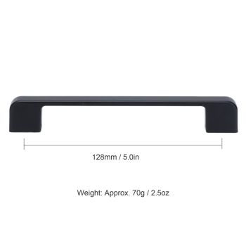 2pcs Cabinet Pulls Black Zinc Alloy Kitchen Drawer Handles with Screws for Drawer Wardrobe Cupboard Door