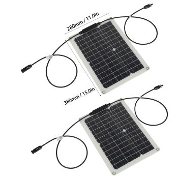 15W Solar Panel Portable Waterproof Monocrystalline Solar Charging Board for Outdoor Car Motor YachtSolar Panel