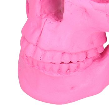 Resin Halloween Skull Decor Festival Home Props Fake Whole Person Skull Ornaments Pink