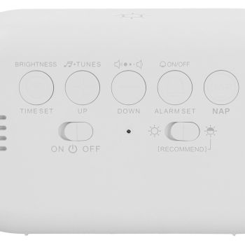 Night Light Alarm Clock LED Digital Display Music Alarm Clock Perpetual Calendar Clock with Memory FunctionWhite