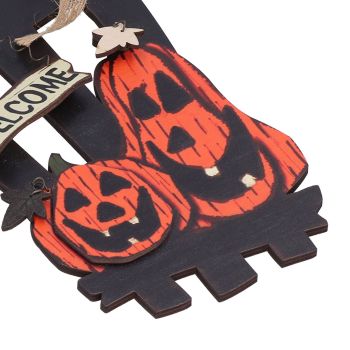 Ghost Festival Welcome Sign Wooden Lightweight Convenient Welcome Pendants for Halloween Decorations