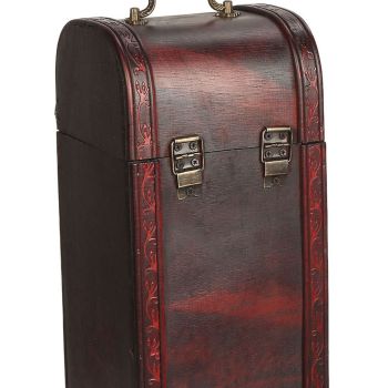 Wine Box Wooden Vintage Retro Portable Single Bottle Decorative Carrying Storage Case