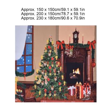 Christmas Tapestry Multi Purpose Exquisite Appearance Polyester Fiber Christmas Wall Tapestry150x150cm