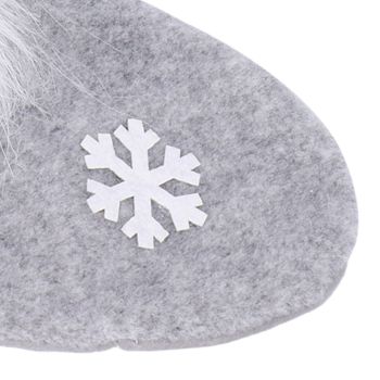 Christmas Stocking Christmas Tree Ornament Gift Bag Christmas Pendant Stocking for Home Party DecorationGray