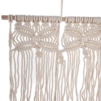 Boho Hat Wall Hanging Rack Cotton Rope Woven Bohemian Caps Holder for Home Office StudioType A