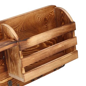 Wall Mounted Shelf Multipurpose Creative Vintage Wood Storage Holder for Living Room Study