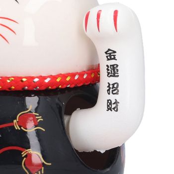 6in Fortune Cat Ceramic Waving Lucky Cat Ornament Home Decoration for Bedroom Car OfficeType 3