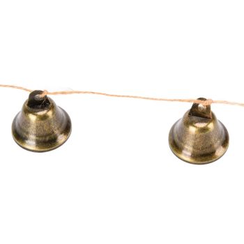 Hanging Bells String Handicrafts Decorative String of 9 Iron Vintage Christmas Bells for Home Office Wall