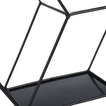 Hex Shelves Simple Wrought Iron Hexagonal Bedroom Living Room Office Wall Shelf DecorationBlack