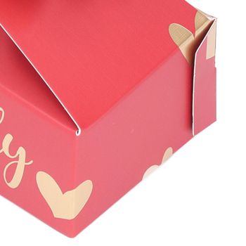 50pcs Favor Boxes Safe Durable Exquisite Lovely Gold Red Compact Portable Wedding Bags for Parties Birthdays
