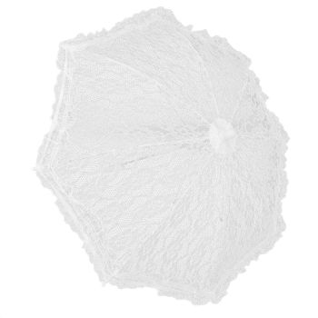 Lace Umbrella White Bridal Wedding Embroidery Umbrella Dance Decorated Umbrella for Stage Performance
