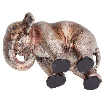 Elephant Statue Synthetic Resin Retro Style Exquisite Workmanship Elegant Cute Elephant Decoration FigurineType B