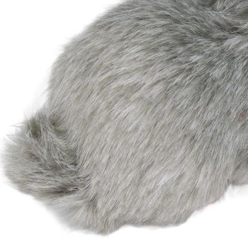 Miniature Plush Rabbits Plastic Plush Material Soft Comfortable Durable Rabbits Stuffed Doll for Table DecorationGrey